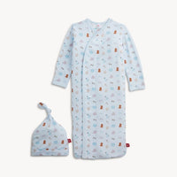 Magnetic Me Nursery Nostalgia Blue Modal Gown + Hat Set