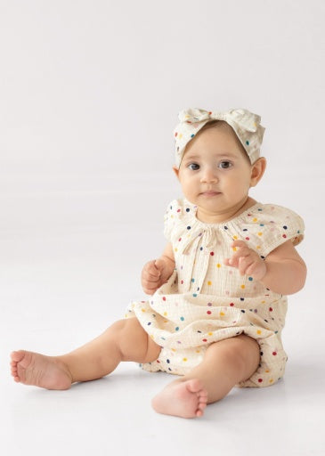 Mabel + Honey Confetti Cutie Romper | Ivory