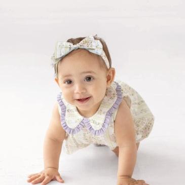 Mabel + Honey Graceful Garden Romper | Purple