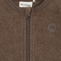 Minymo Jacket Long Sleeve Fleece | Chocolate Chip