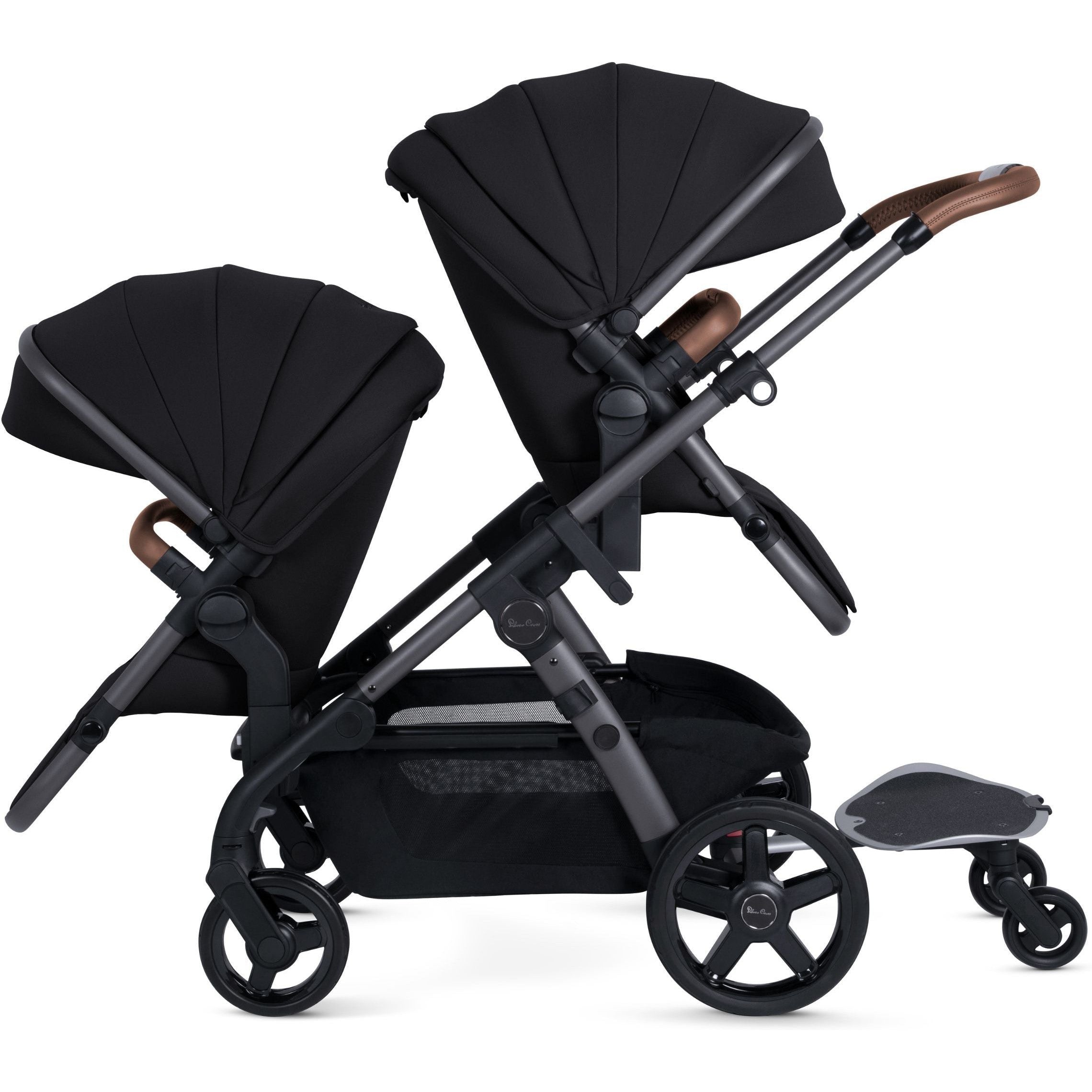 car seat stroller twins Silver Cross Wave 3 Single-to-Double Stroller – Crib & Kids