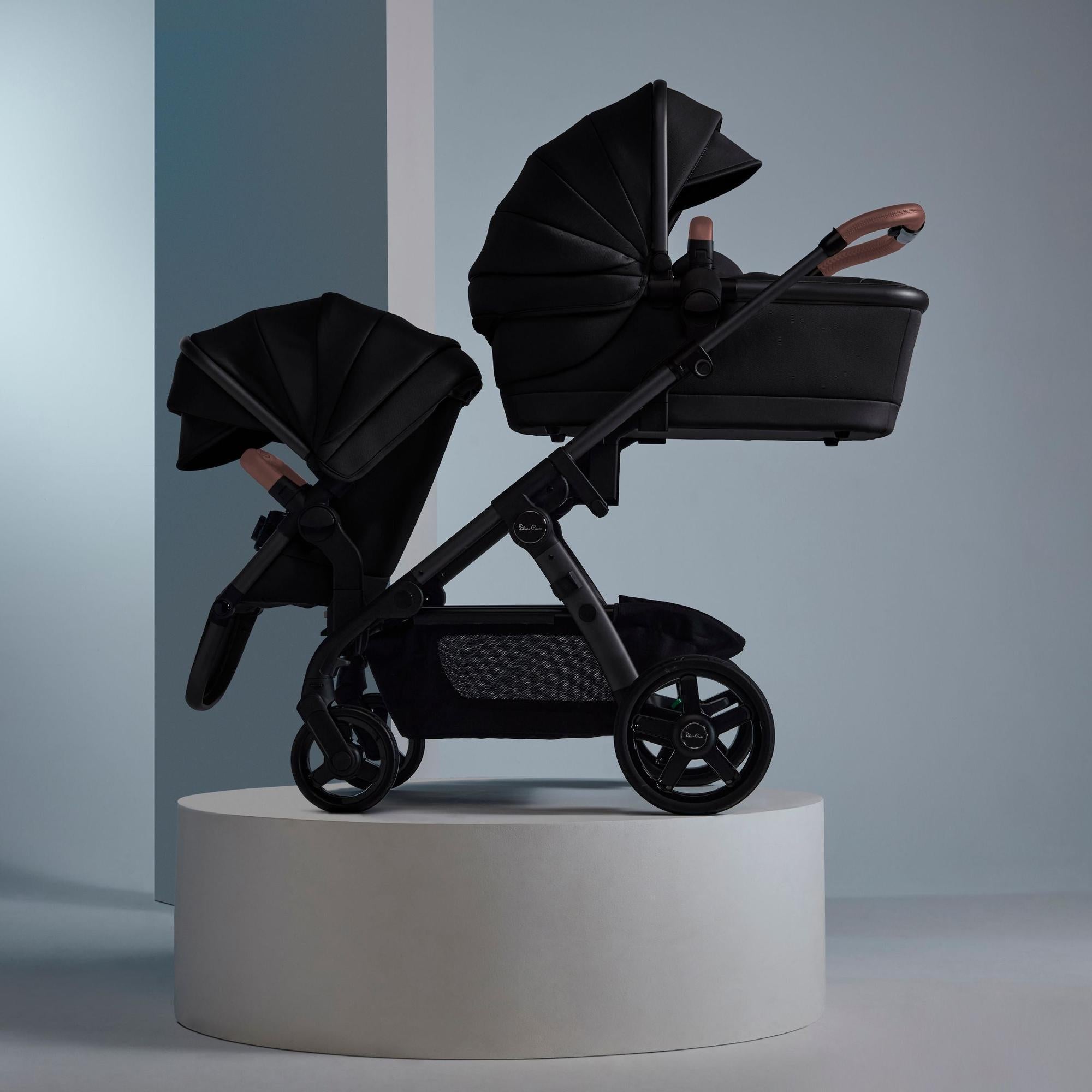 double stroller with two bassinets Silver Cross Wave 3 Single-to-Double Stroller – Crib & Kids