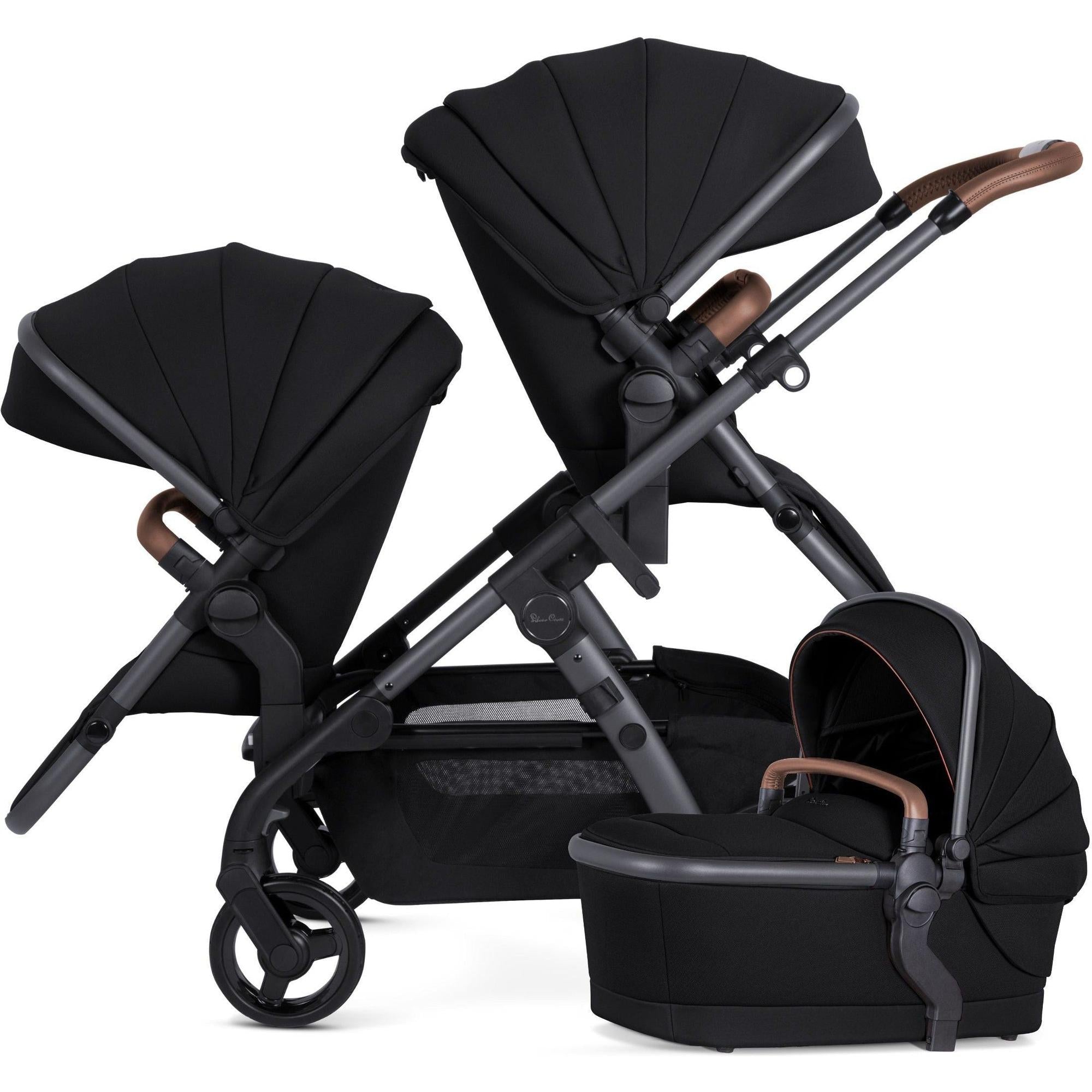 twin car seat stroller Silver Cross Wave 3 Single-to-Double Stroller – Crib & Kids
