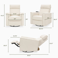 Namesake Willa Deluxe Power Recliner and Swivel Glider with Heat + Massage
