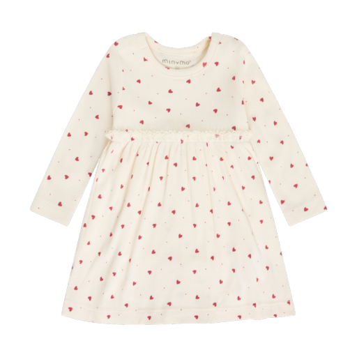 Minymo Body Dress Long Sleeve AOP Rib