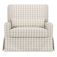 Namesake Crawford Pillowback Chair and a Half Comfort Swivel Glider