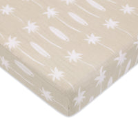 Babyletto Beach Bum Mini Crib Sheet in GOTS Certified Organic Muslin Cotton