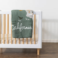 Babyletto Beach Bum Mini Crib Sheet in GOTS Certified Organic Muslin Cotton