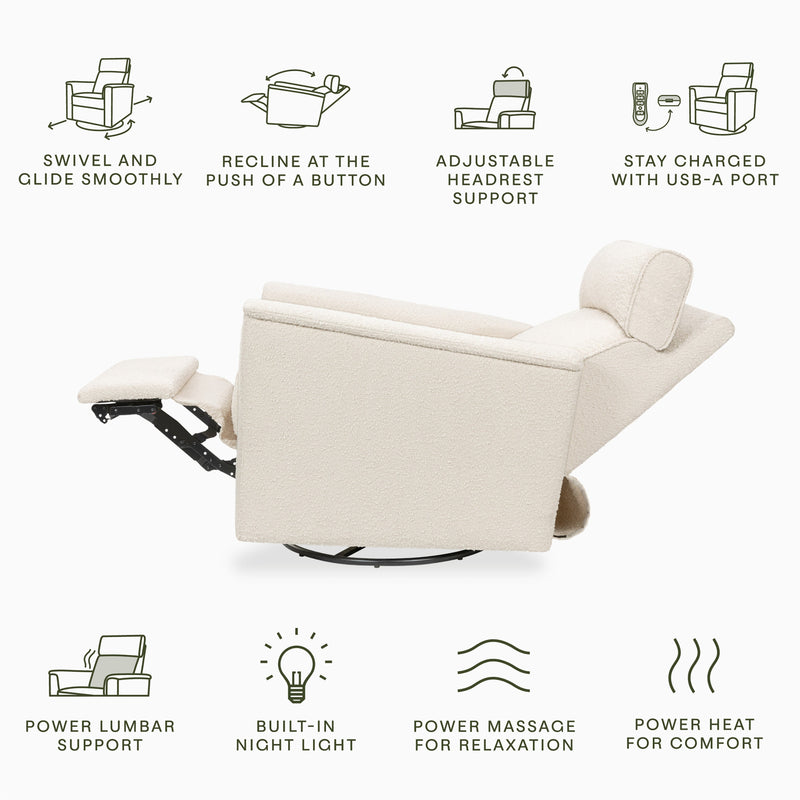 Namesake Willa Deluxe Power Recliner and Swivel Glider with Heat + Massage