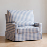 Namesake Crawford Pillowback Chair and a Half Comfort Swivel Glider