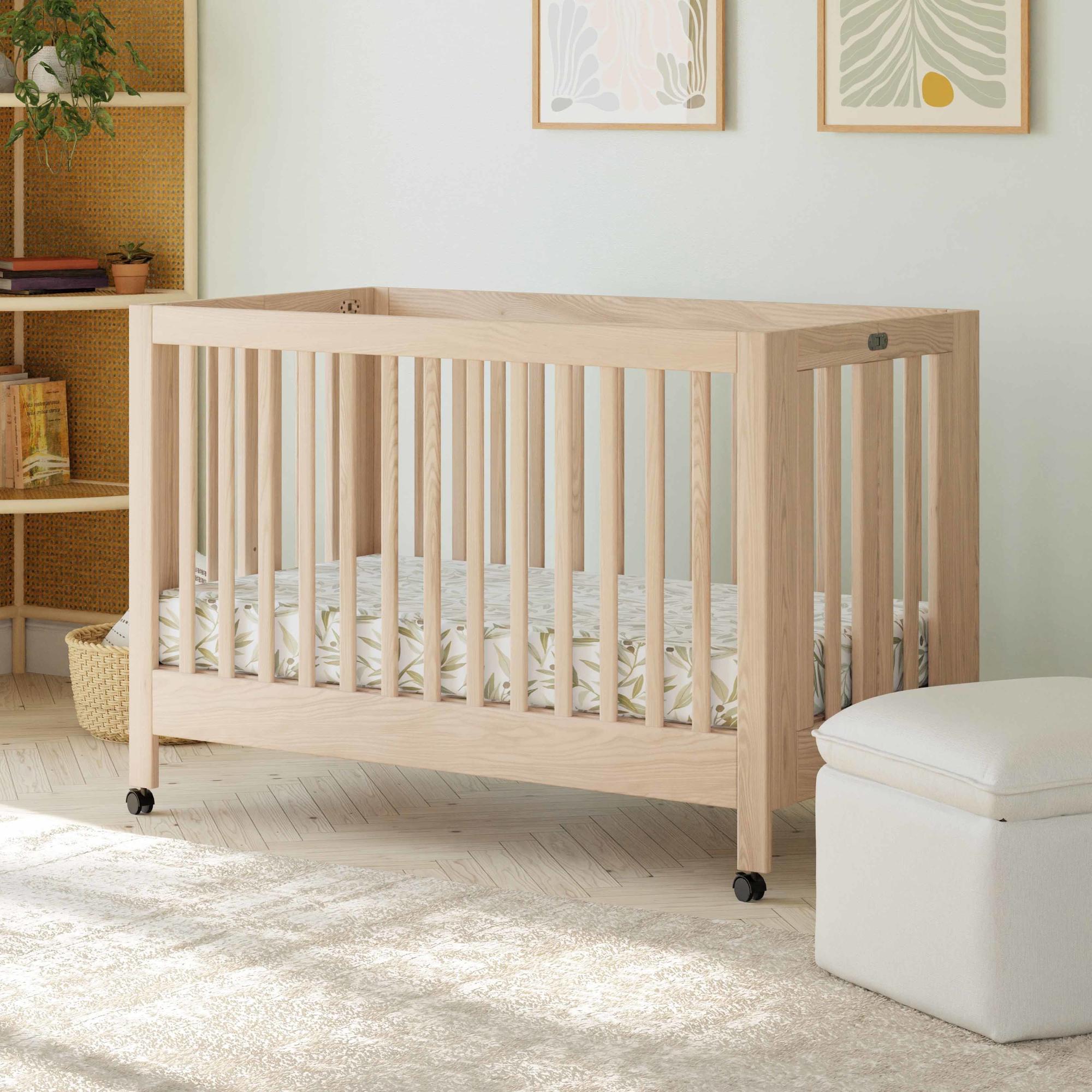 Babyletto Maki Portable Folding Crib with Toddler Bed Conversion Kit