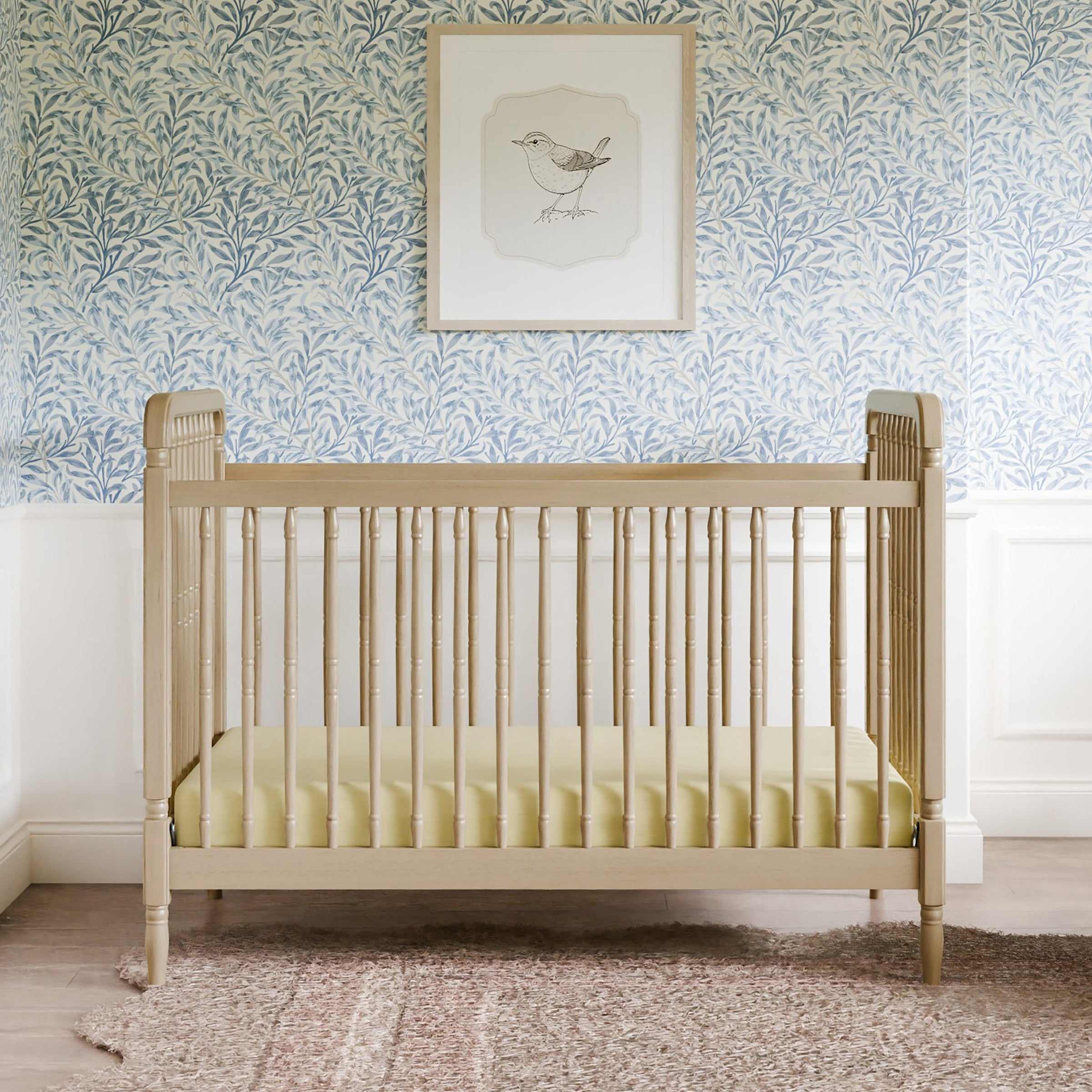 Namesake Liberty 3-in-1 Convertible Spindle Crib with Toddler Bed Conversion Kit