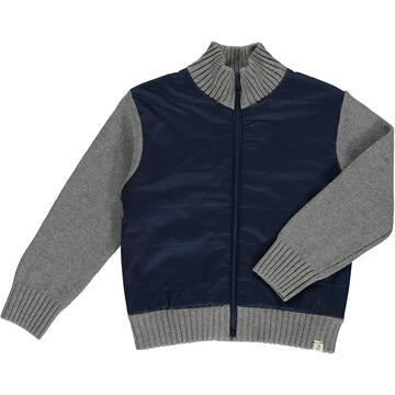 Me & Henry Joshy Sweater/Jacket | Navy/Grey Arms