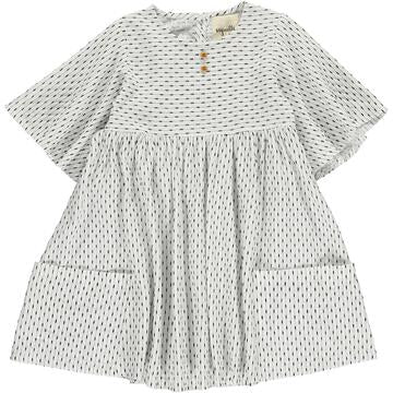 Vignette Korin Dress | Ivory & Charcoal
