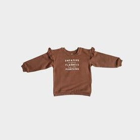 Baby Sprouts Ruffle Sweatshirt | Sweaters Bonfires Flannels/Caramel