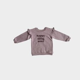 Baby Sprouts Ruffle Sweatshirt | Happy Little Soul/Lilac