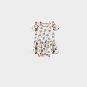 Baby Sprouts Bodysuit Dress | Watermelon