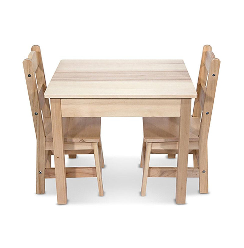 Melissa & Doug Wooden Table & Chairs Set Natural
