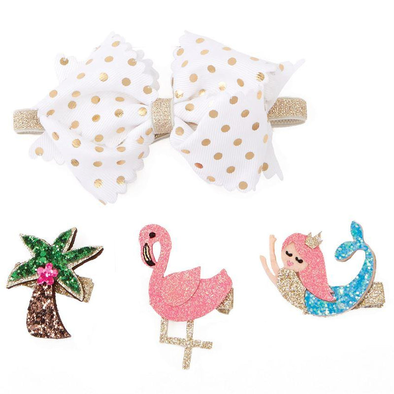Mud Pie Mermaid 3-1 Bow Set