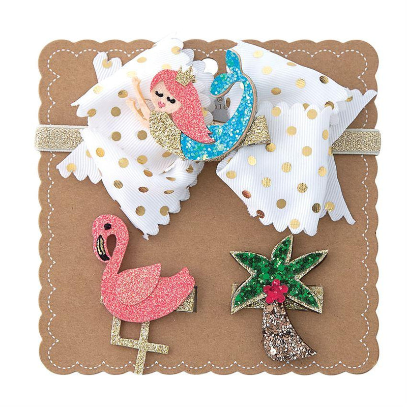 Mud Pie Mermaid 3-1 Bow Set