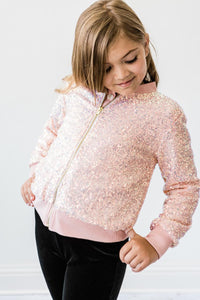 Mila & Rose Peach Sequin Jacket