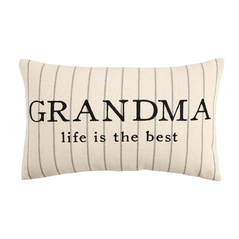Mud Pie Grandma Striped Pillow