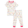 magnetic me rainbow sprinkles organic cotton magnetic toddler pajama set