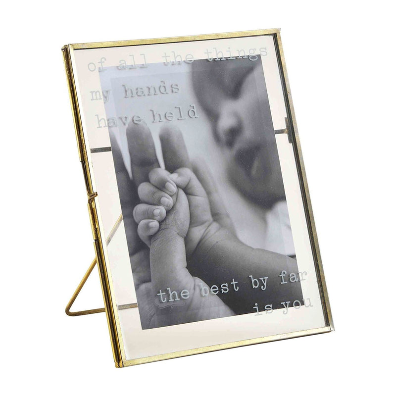 Mud Pie Baby Girl Glass Brass Frame – Crib & Kids