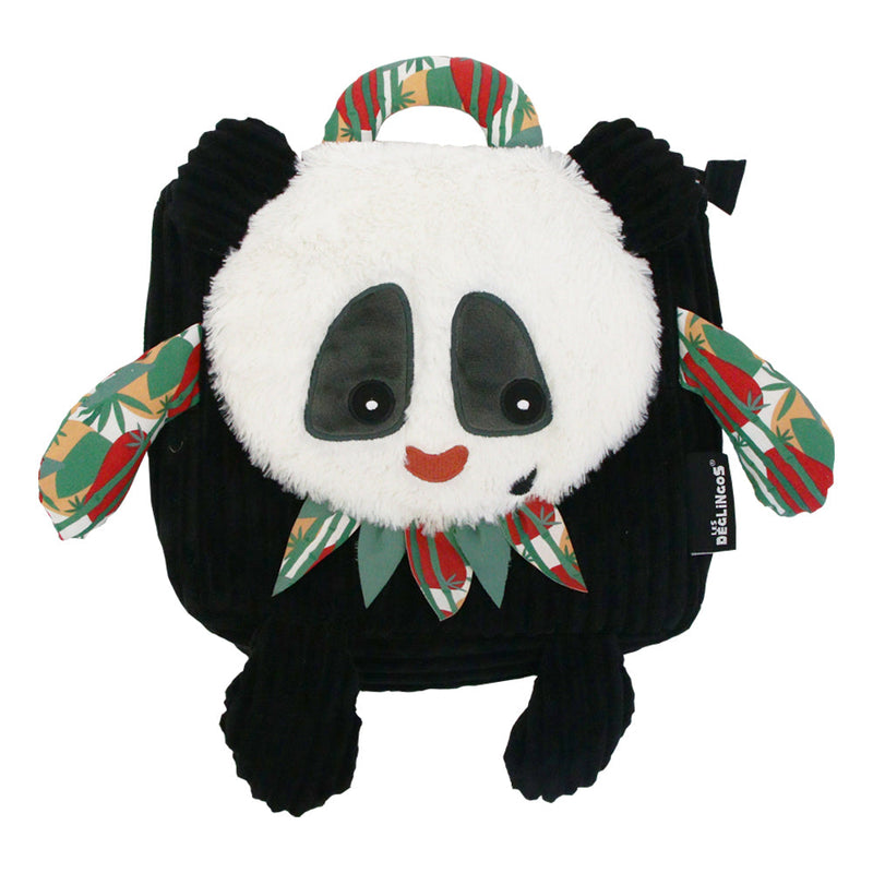 Les Deglingos Corduroy Backpack Rototos the Panda