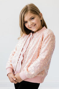 Mila & Rose Peach Sequin Jacket