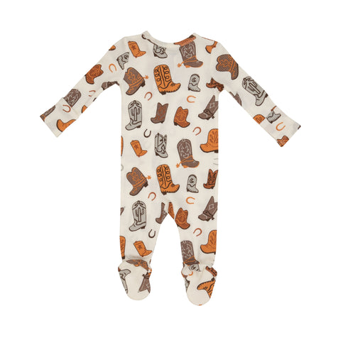 Angel Dear Brown Boots 2-Way Zipper Footie