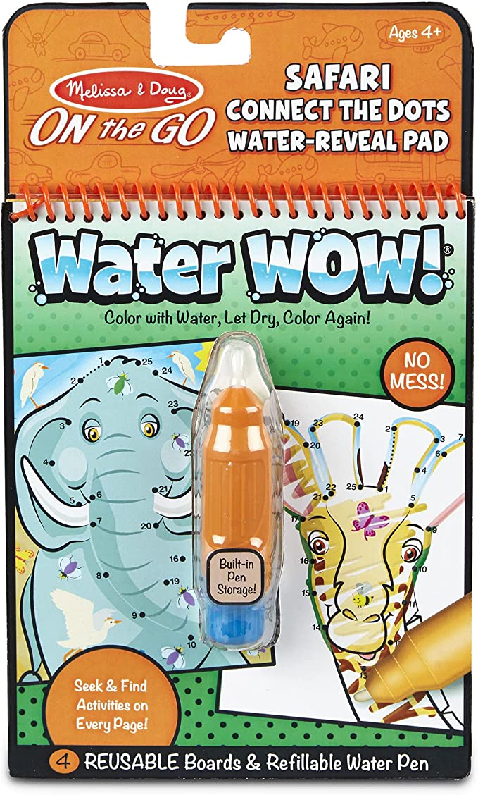 Melissa & Doug Water Wow! Connect the Dots Safari - On the Go Travel Activity
