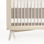 Oilo Solid Crib Skirt - Dove Taupe