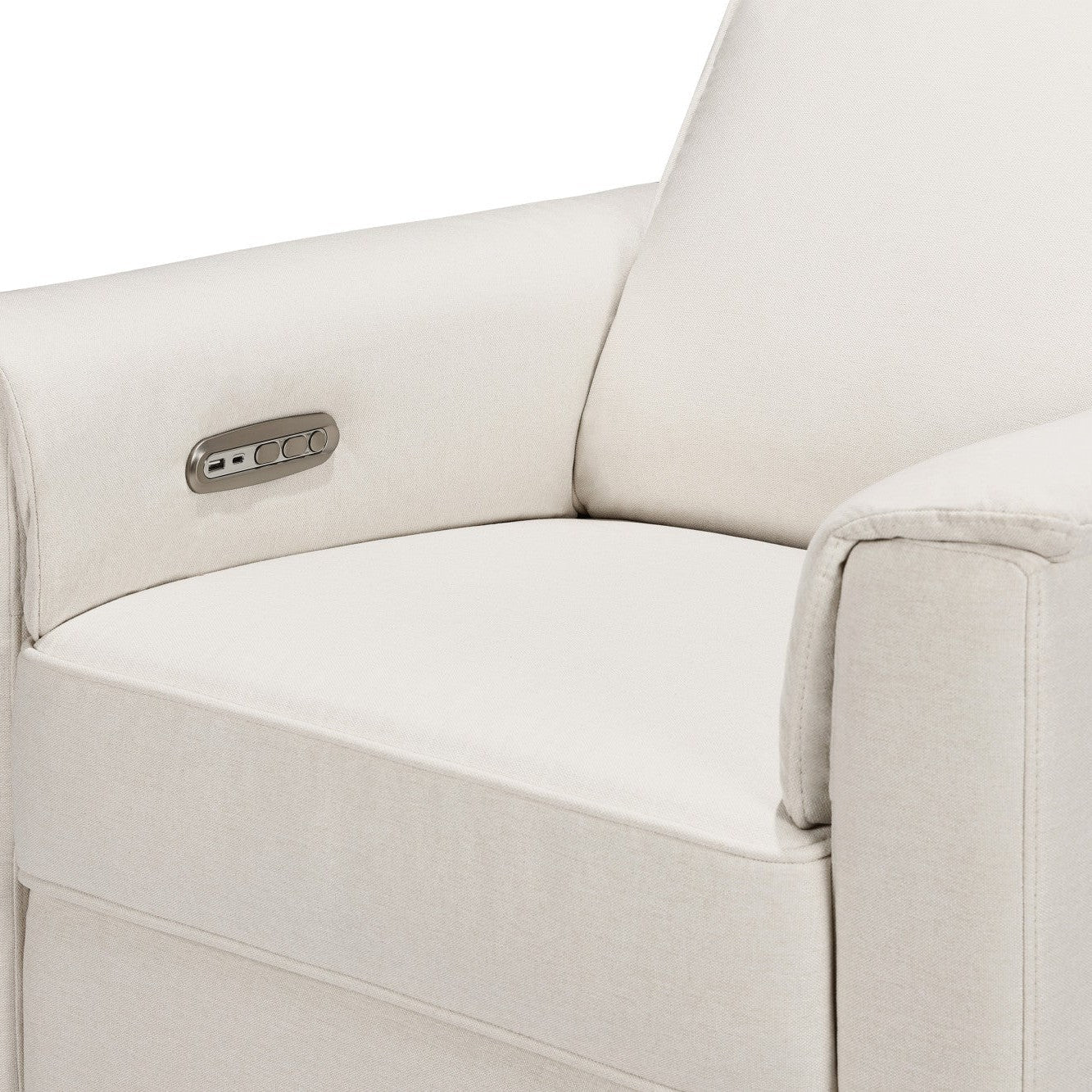 Monogram by Namesake Willa Power Glider Recliner with Adjustable Headr Crib Kids