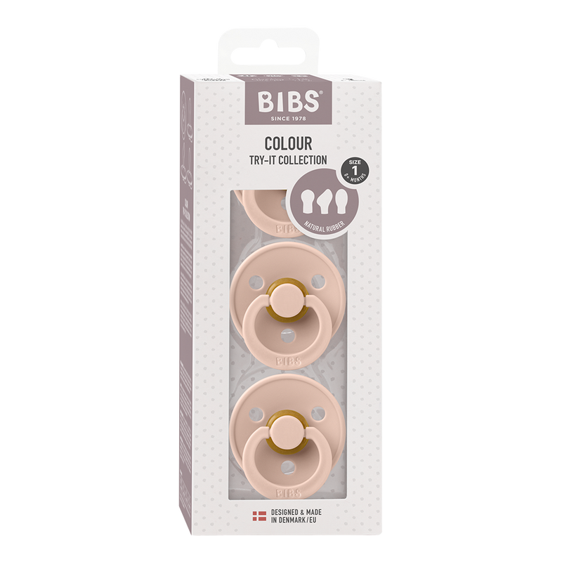 BIBS New Baby Try-It Collection 3 pack | Blush