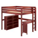 Maxtrix Full XL High Loft Bed with Desk + Storage