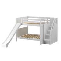 Maxtrix Full Medium Bunk Bed with Stairs + Slide