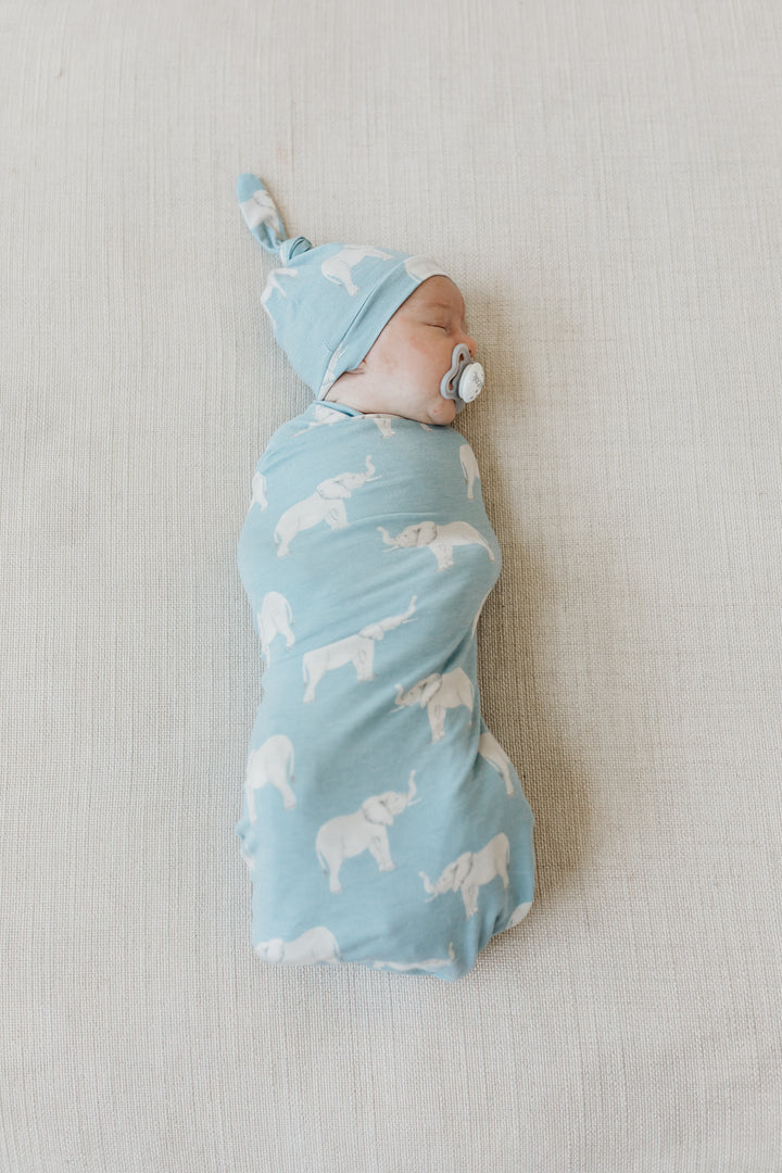 Copper Pearl Knit Swaddle Blanket | Peanut