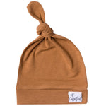 Copper Pearl Top Knot Hat | Camel