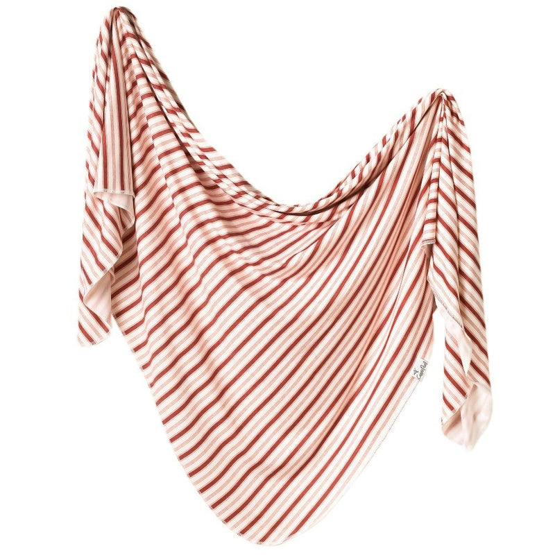 Copper Pearl Knit Swaddle Blanket | Cinnamon