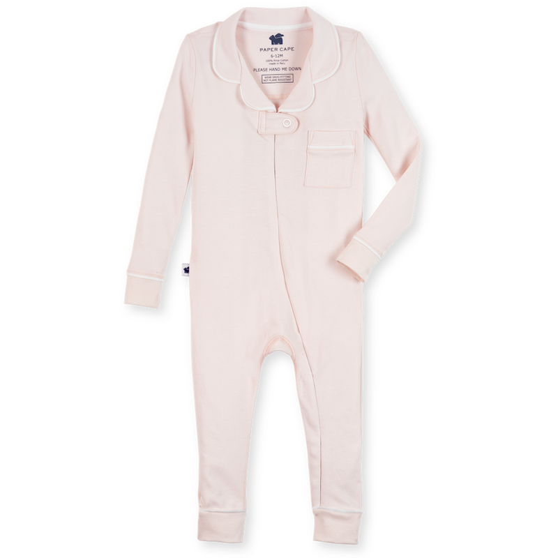 Paper Cape Classic Footless Onesie | Pink Blush