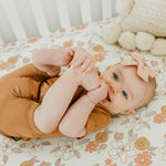Copper Pearl Premium Knit Fitted Crib Sheet | Ferra