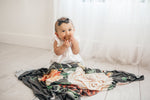 Copper Pearl Knit Swaddle Blanket | Raven
