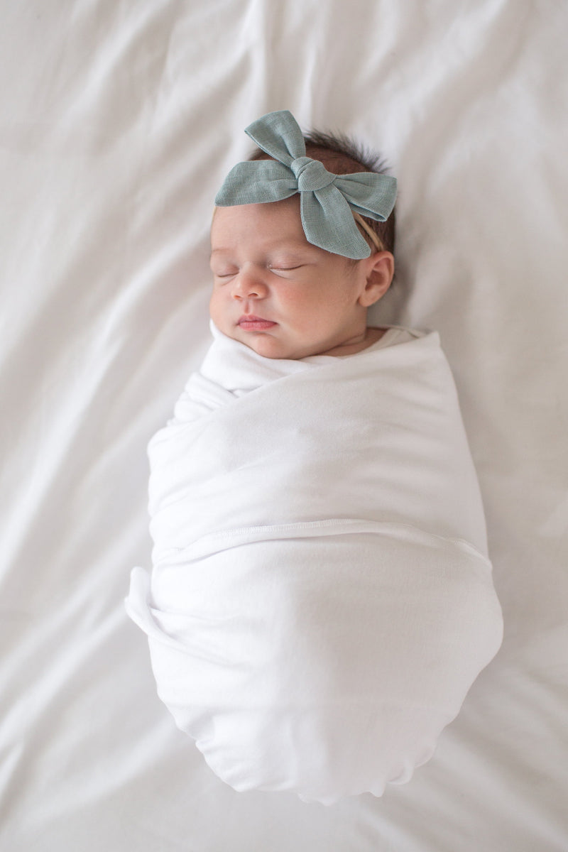 Copper Pearl Knit Swaddle Blanket | Dove