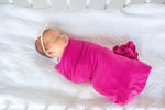 Copper Pearl Knit Swaddle Blanket | Berry