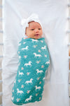 Copper Pearl Knit Swaddle Blanket | Whimsy