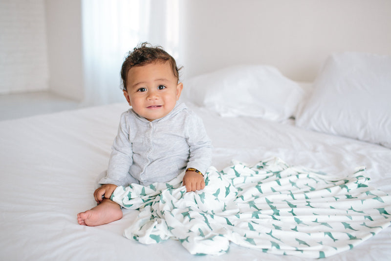 Copper Pearl Knit Swaddle Blanket | Pacific