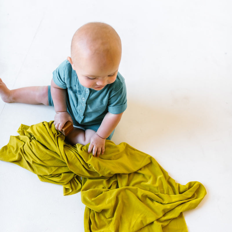 Copper Pearl Knit Swaddle Blanket | Squirt