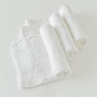 Little Unicorn Cotton Muslin Swaddle Blanket Set - White