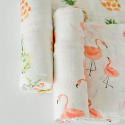 Little Unicorn Deluxe Muslin Swaddle Blanket Set - Pink Ladies